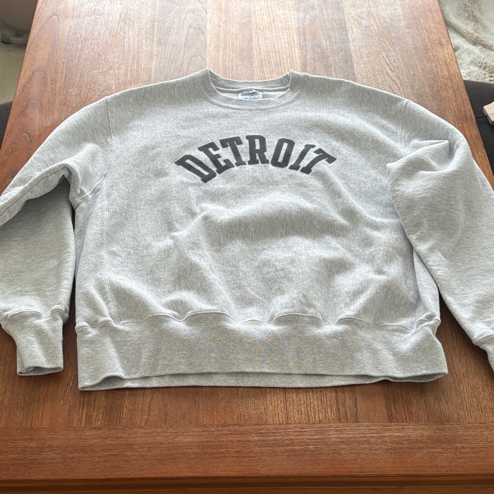 Champion Gray Detroit Crewneck Sweater